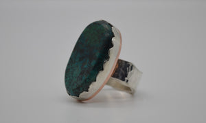 "THE ROBIN'S EGG" TURQUOISE, SILVER AND COPPER RING