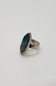 "WORTH IT RING" Sterling Silver, Copper and Turquoise ring.